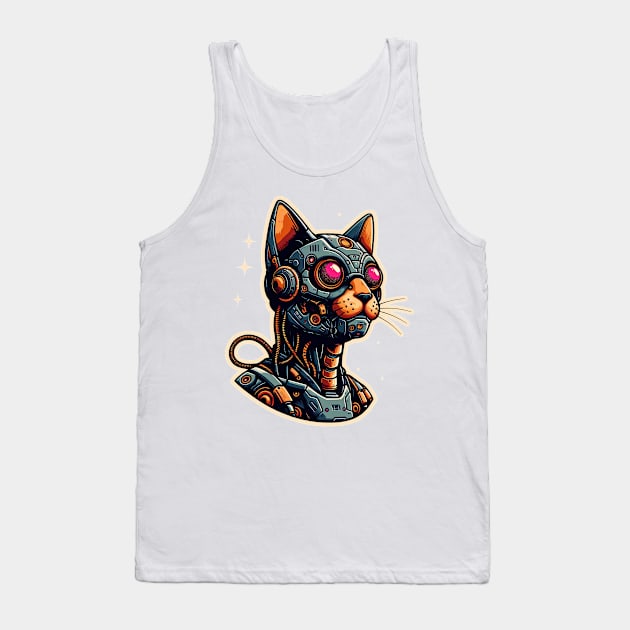 Mechanical Whiskers Tank Top by Cute&Brave